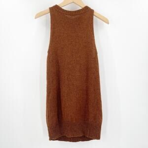 SOYER Mika Sleeveless Sweater Vest Tank Size Extra Small Alpaca Silk Copper Knit